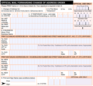 Consumers Complete NCOA Forms - TrueGivers